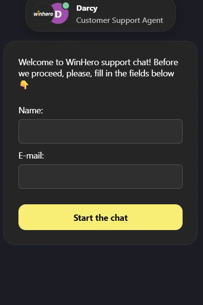 WinHero Casino support